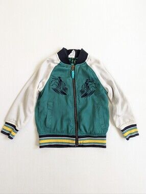 Genuine Kids Oshkosh Reversible Bomber Jacket 3T Hawaii Unisex Varsity